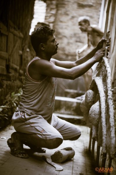 Idol maker at work