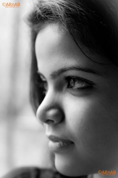 Profile in black and white